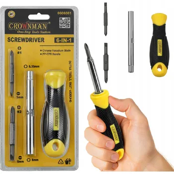 Šroubovák CROWNMAN Sada šroubováků 6 v 1