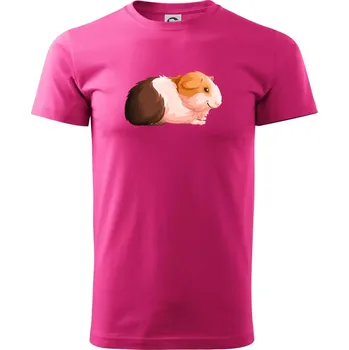 Morče - kreslené z boku - Klasické pánské triko vyšší gramáže - XS ( Purpurová )