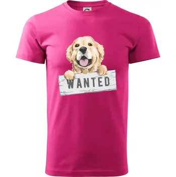 Zlatý retriever - štěně wanted - Klasické pánské triko vyšší gramáže - XS ( Purpurová )