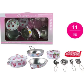 Sada nádobí 11 dílná sada plechového nádobí s potiskem