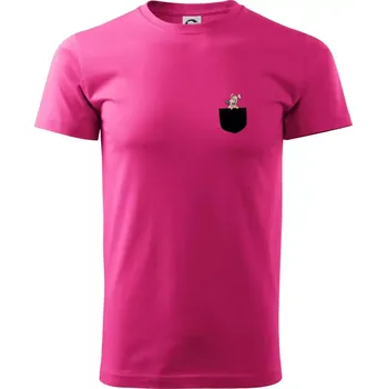 Pes v kapse - Klasické pánské triko vyšší gramáže - XS ( Purpurová )