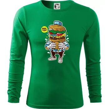 Pánské oblečení Burgrák - Triko s dlouhým rukávem FIT-T long sleeve - S ( Středně zelená )