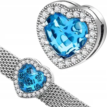 Přívěsek Charms KŘIŠŤÁLOVÉ SRDCE přívěsek REFLEXIONS S925