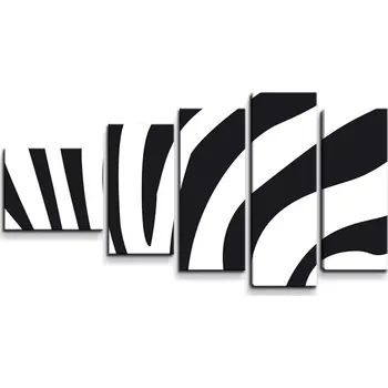 Obraz Sablio Obraz - 5-dílný Vzor zebry - 100x60 cm