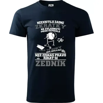 Pánské tričko Zedník zkratky - Triko extra velké (5-8XL) - 6XL ( Námořní modrá (téměř černá) )