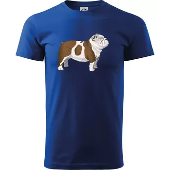 Vintage English bulldog - Triko extra velké (5-8XL) - 7XL ( Královská modrá )