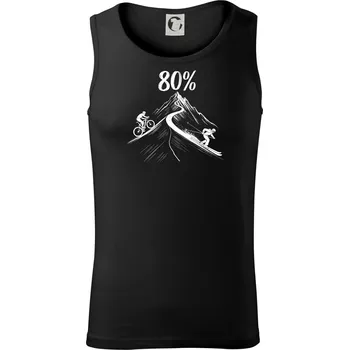 Narozeniny cyklista a lyžař 80 - Tílko pánské Core - XL ( Černá )