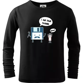 Chlapecké tričko I am your father USB - Triko dětské Long Sleeve - 122 cm/6 let ( Černá )