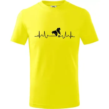 Jack Russell Terriér - hlava - Tričko dětské bavlněné - 98 cm / 2 roky ( Citrónová )