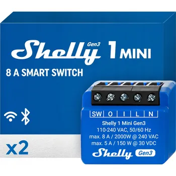 IP kamera Ovladač Shelly Mini Gen3 WiFi napájení ze sítě 1 kanál