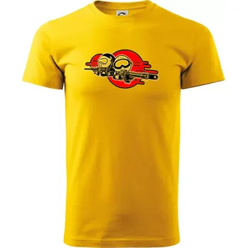 Pánské tričko Airsoft 2 hráči - Triko extra velké (5-8XL) - 8XL ( Žlutá )