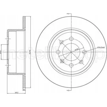 Brzdový kotouč 2x Brzdový kotouč METELLI /zadní/ 270x10 OPEL VECTRA B