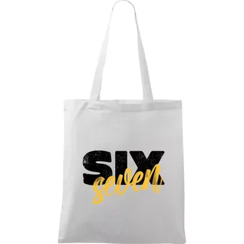 Six seven - písmo - Taška bavlněná - 42 x 38 cm ( Bílá )