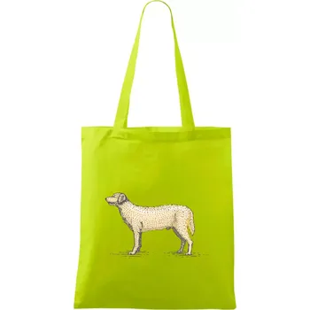 Vintage Labrador - Taška bavlněná - 42 x 38 cm ( Limetková )