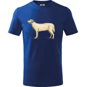 Chlapecké tričko Vintage Labrador - Tričko dětské bavlněné - 98 cm / 2 roky ( Královská modrá )