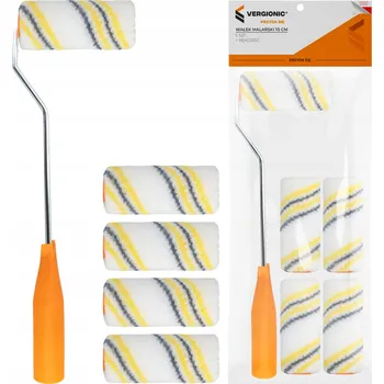 Malířský váleček Váleček na malování 10 cm 5 ks + rukojeť VERGIONIC