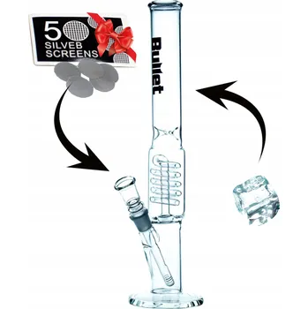 Dýmka Bongo Vodní Dýmka Skleněná na Tabák CBD Ice Dárková Sada