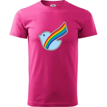 Pánská móda Duhová holubice - Klasické pánské triko vyšší gramáže - 2XL ( Purpurová )