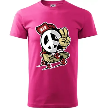 Pánská móda Peaceák - Klasické pánské triko vyšší gramáže - M ( Purpurová )