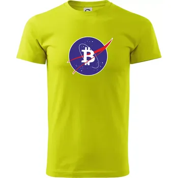 Bitcoin jiný vesmír - Klasické pánské triko vyšší gramáže - 3XL ( Limetková )