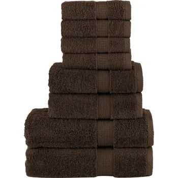 Utěrka 8dílná sada ručníků Premium SOLUND hnědá 600 g/m² Hnědá 137540