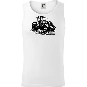 Holky, traktor stojí víc než kára - Tílko pánské Core - L ( Bílá )