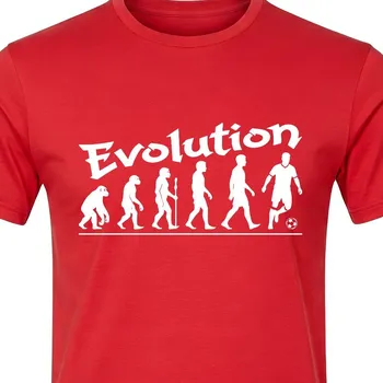 Pánské tričko Tričko Evoluce Fotbal - velikost 134, Barva Červená