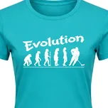 Tričko Evoluce Hokej dámské - velikost S, Barva Tyrkysová