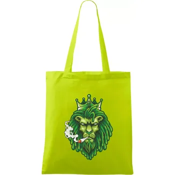 Zhulený lev zelený - Taška bavlněná - 42 x 38 cm ( Limetková )