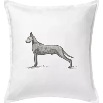 Polštář Vintage Great dane - Polštář 50x50 - 50x50 - Pouze potah ( Bílá )