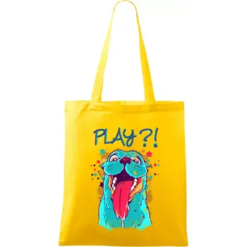 Pes - Play?! - Taška bavlněná - 42 x 38 cm ( Žlutá )