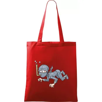 Potapěč bez vzduchu - Taška bavlněná - 42 x 38 cm ( Červená )