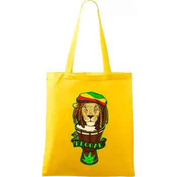 Reggae lev - Taška bavlněná - 42 x 38 cm ( Žlutá )