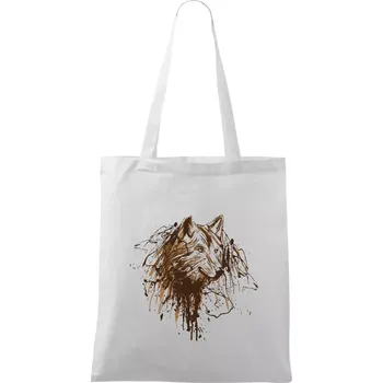 Nákupní taška Vlk kaňka - Taška bavlněná - 42 x 38 cm ( Bílá )