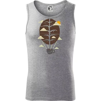 Balón s kávou - Tílko pánské Core - M ( Tmavě šedý melír )