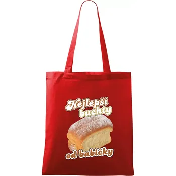 Nejlepší buchty od babičky - Taška bavlněná - 42 x 38 cm ( Červená )