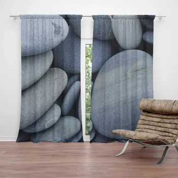 Závěs Sablio Závěs Černé kameny: 2ks 140x250cm