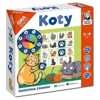 Desková hra Koty. Gra bingo. Kapitan Nauka