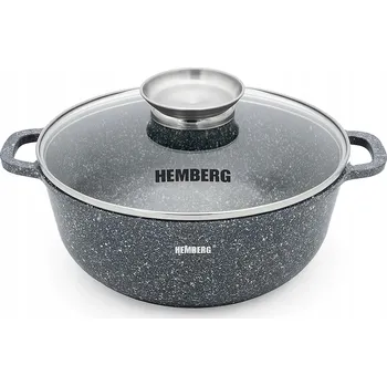 Hrnec Hrnec na indukci mramorový 6.5L 28cm s poklicí, keramický, nepřilnavý