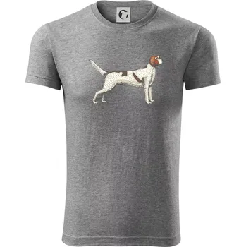 Vintage Setter - Viper FIT - Pánské zůžené tričko - 3XL ( Tmavě šedý melír )