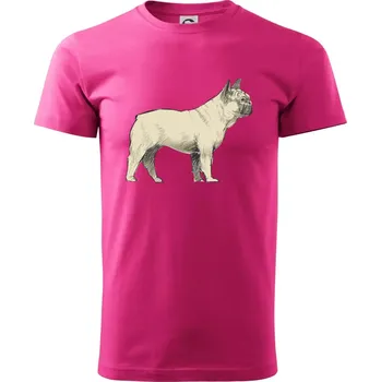 Pánské oblečení Vintage French bulldog - Klasické pánské triko vyšší gramáže - XS ( Purpurová )