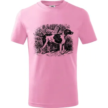 Ohař - kresba - Tričko dětské bavlněné - 158 cm/12 let ( Růžová )