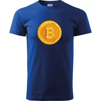 Bitcoin mince - Triko extra velké (5-8XL) - 8XL ( Královská modrá )