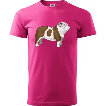 Vintage English bulldog - Klasické pánské triko vyšší gramáže - XS ( Purpurová )