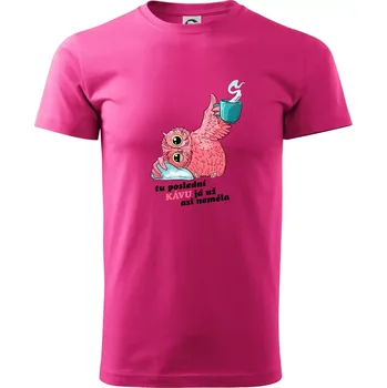 Pánská móda Tu poslední kávu já už asi neměla - Klasické pánské triko vyšší gramáže - 2XL ( Purpurová )