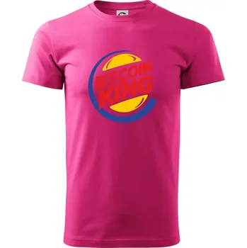 Bitcoin King - Klasické pánské triko vyšší gramáže - XS ( Purpurová )