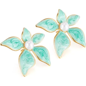 Šperk Šperky4U Ocelové náušnice se smaltovaným povrchem - OPS0009