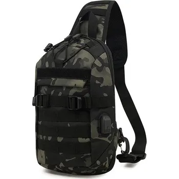 Městský batoh Column Pánský batoh přes hruď USB port Camuflage Černý Lifestyle 21051708530561144