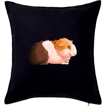 Polštář Morče - kreslené z boku - Polštář 50x50 - 50x50 - Pouze potah ( Černá )