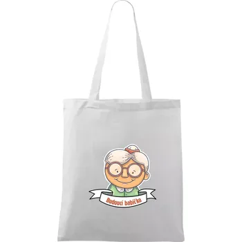 Budoucí babička kreslená - Taška bavlněná - 42 x 38 cm ( Bílá )